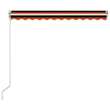 Markis manuellt infällbar 300x250 cm orange och brun