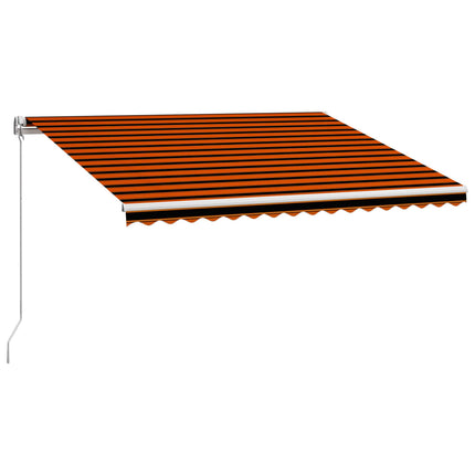 Markis manuellt infällbar 400x300 cm orange och brun