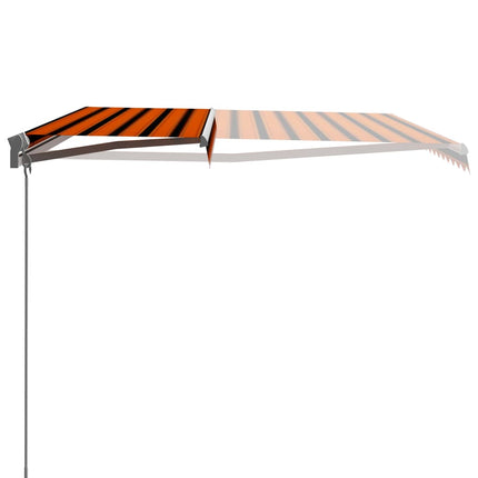 Markis manuellt infällbar 400x300 cm orange och brun