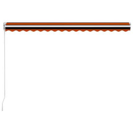 Markis manuellt infällbar 400x300 cm orange och brun