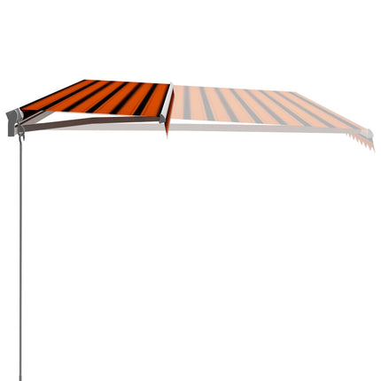 Markis manuellt infällbar 600x300 cm orange och brun