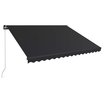 Markis manuellt infällbar med LED 450x300 cm antracit