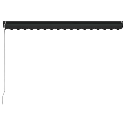 Markis manuellt infällbar med LED 450x300 cm antracit