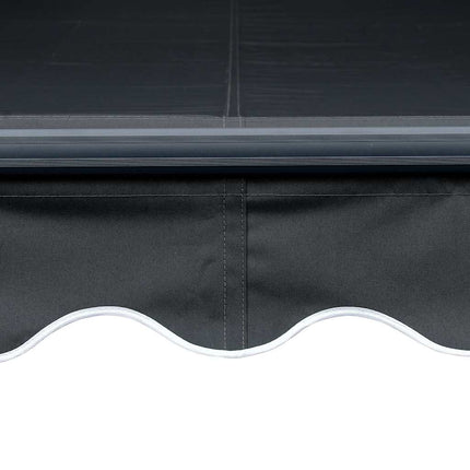 Markis manuellt infällbar med LED 450x300 cm antracit