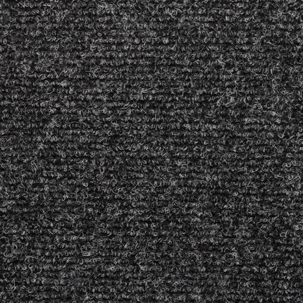 Trappmattor självhäftande 15 st 65x21x4 cm mörkgrå rektangulär kant