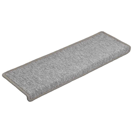 Trappmattor 15 st 65x21x4 cm ljusgrå rektangulär kant