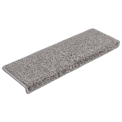 Trappmattor 15 st 65x21x4 cm grå rektangulär kant