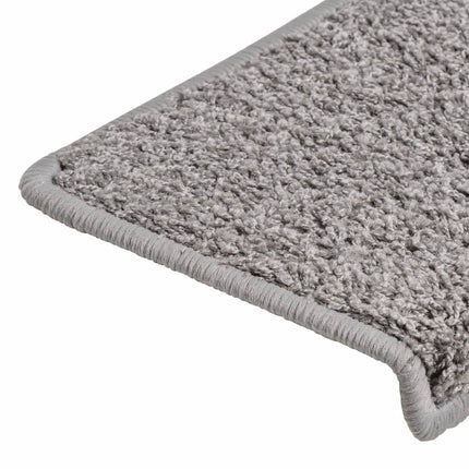 Trappmattor 15 st 65x21x4 cm grå rektangulär kant
