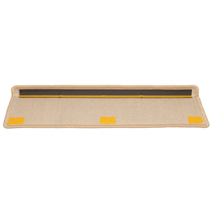Trappmattor 15 st 65x21x4 cm krämfärgade rektangulära kanter