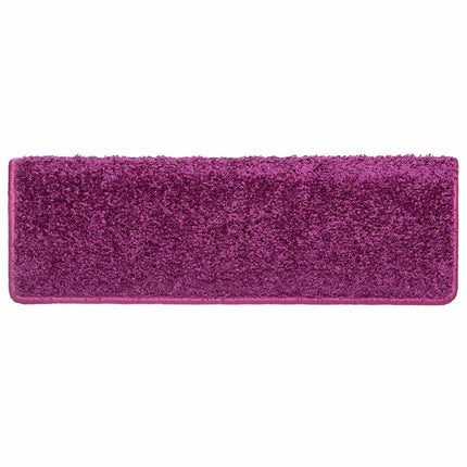 Trappmattor 15 st 65x21x4 cm violett rektangulär kant