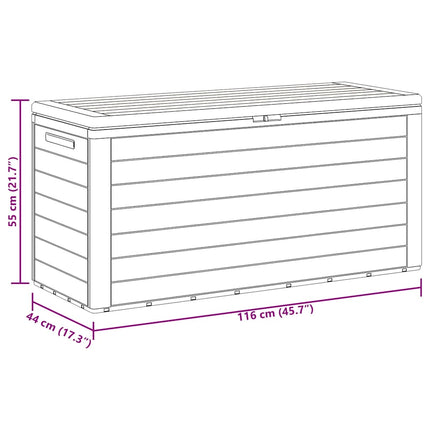 Dynbox antracit 116x44x55 cm