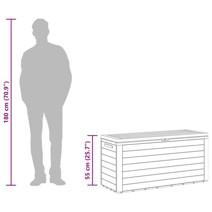 Dynbox antracit 116x44x55 cm