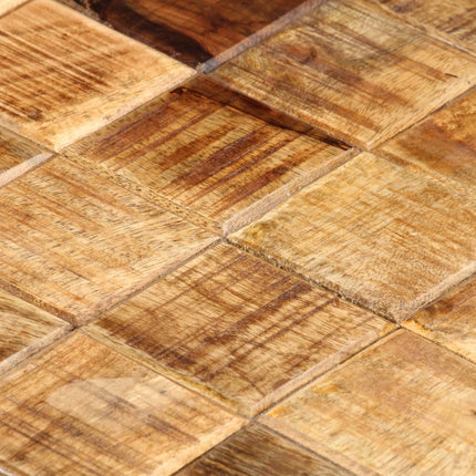 Soffbord 2 st med klossdesign grovt mangoträ