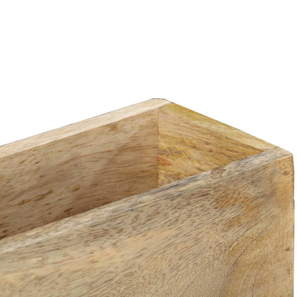 Väggmonterat tidningsställ 30x11x72 cm massivt mangoträ