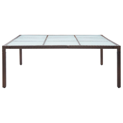 Trädgårdsbord brun 200x200x74 cm konstrotting