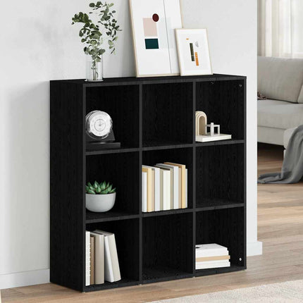 Bokhylla svart 98x29x97,5 cm konstruerat trä