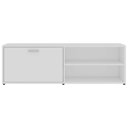 Tv-bänk vit 120x34x37 cm konstruerat trä