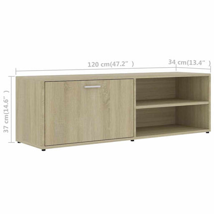 TV-bänk sonoma-ek 120x34x37 cm konstruerat trä