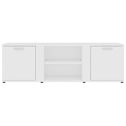Tv-bänk vit 120x34x37 cm konstruerat trä