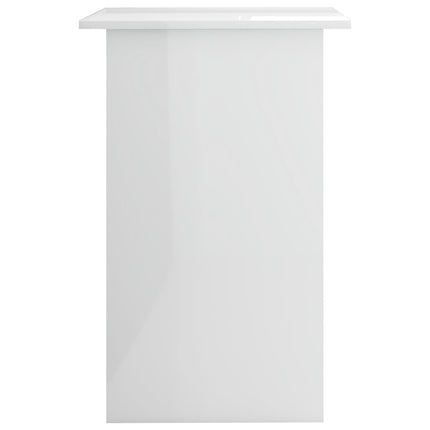 Skrivbord vit högglans 90x50x74 cm konstruerat trä