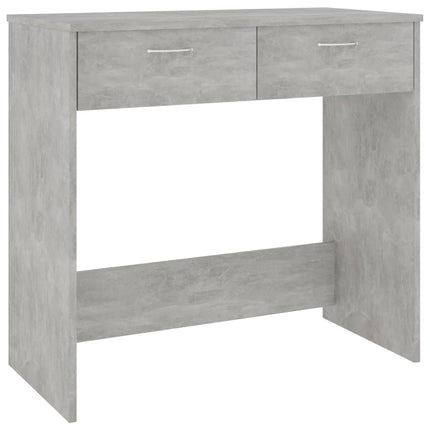 Skrivbord betonggrå 80x40x75 cm konstruerat trä