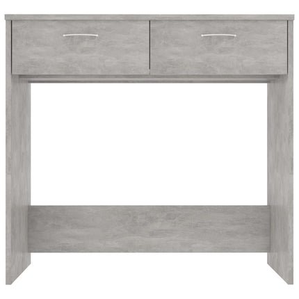 Skrivbord betonggrå 80x40x75 cm konstruerat trä