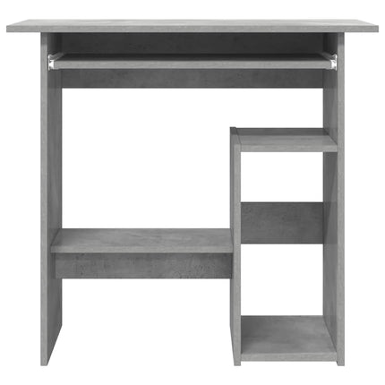 Skrivbord betonggrå 80x45x74 cm konstruerat trä