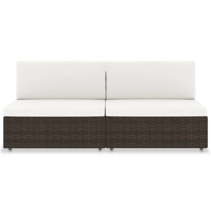 Modulsoffa 2-sits konstrotting brun