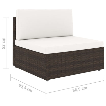Modulsoffa 2-sits konstrotting brun