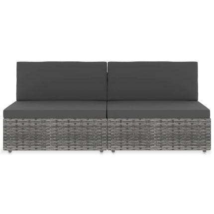 Modulsoffa 2-sits konstrotting grå