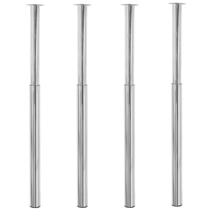Justerbara bordsben 4 st 710 mm-1100 mm krom