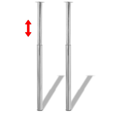 Justerbara bordsben 4 st 710 mm-1100 mm krom