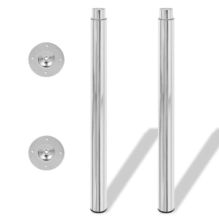 Justerbara bordsben 4 st 710 mm-1100 mm krom