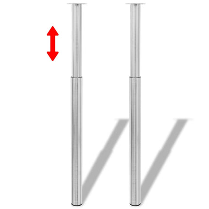 Justerbara bordsben 4 st 710 mm-1100 mm rostfritt stål