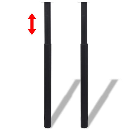 Justerbara bordsben 4 st 710 mm-1100 mm svart