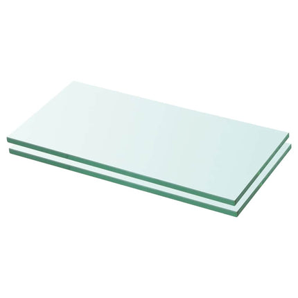 Hyllplan 2 st glas genomskinlig 20x30 cm
