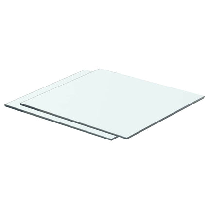 Hyllplan 2 st glas genomskinlig 40x30 cm