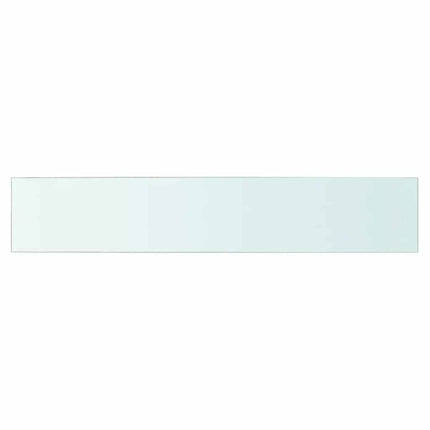 Hyllplan 2 st glas genomskinlig 80x15 cm