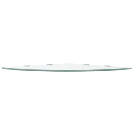 Hörnhyllor 2 st kromade hyllkonsoler glas genomskinlig 45x45 cm
