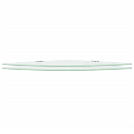 Hörnhyllor 2 st kromade hyllkonsoler glas vit 35x35 cm