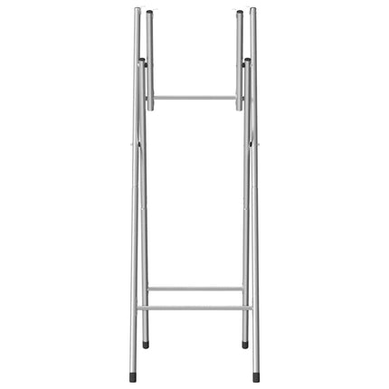 Hopfällbara barbordsben silver 45x53x108 cm galvaniserat stål