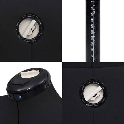 Justerbar provdocka dam svart M stl 40-46