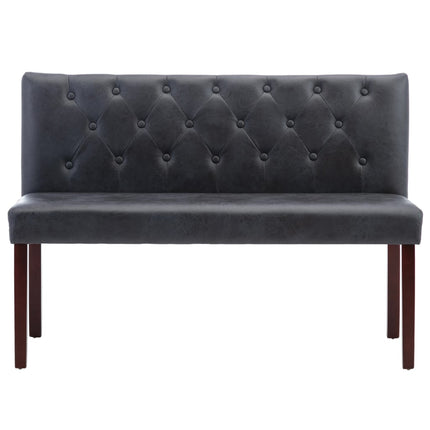 Bänk 120 cm konstmocka grå
