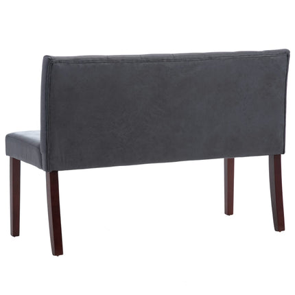 Bänk 120 cm konstmocka grå