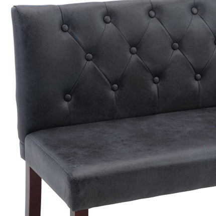 Bänk 120 cm konstmocka grå