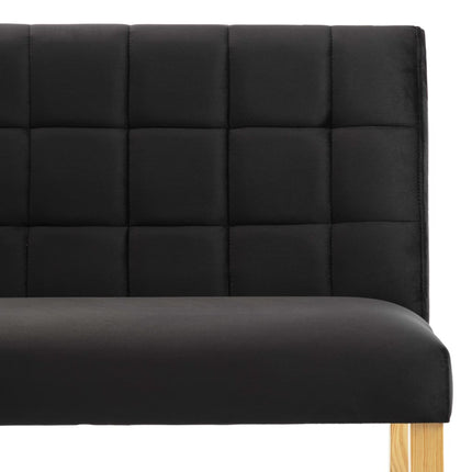 Bänk 140 cm svart sammet