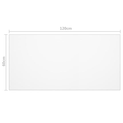 Bordsskydd genomskinligt 120x60 cm 1,6 mm PVC