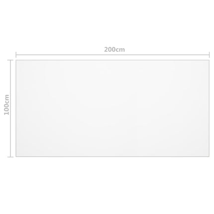 Bordsskydd genomskinligt 200x100 cm 1,6 mm PVC