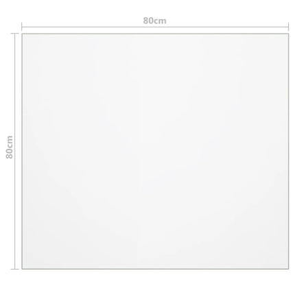Bordsskydd genomskinligt 80x80 cm 1,6 mm PVC