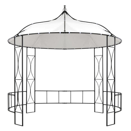 Paviljong 300x290 cm vit rund